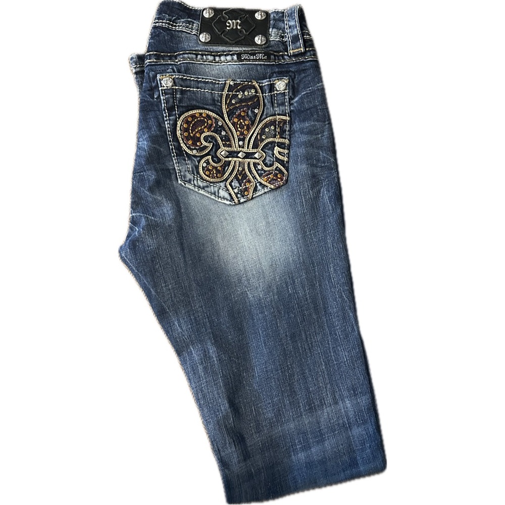 Miss Me Blue Signature-Rise Bootcut Jeans